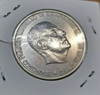 Moneda 100 Ptas Franco 1966 Plata