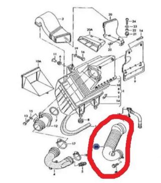 Tubo de ar VW Passat B5 Audi A4 8D0129615J