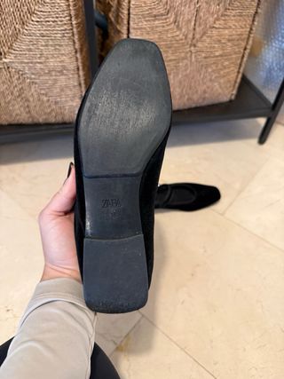 Bailarinas Zara terciopelo negro