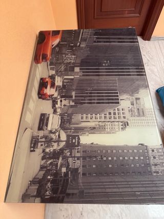 Mesa de cocina cristal diseño ciudad