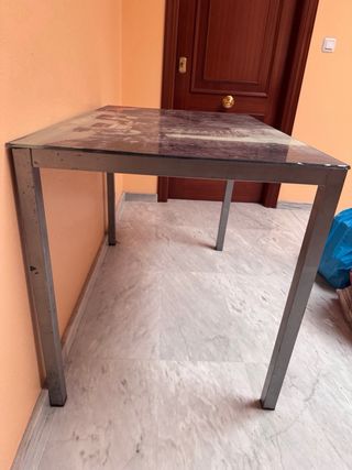 Mesa de cocina cristal diseño ciudad