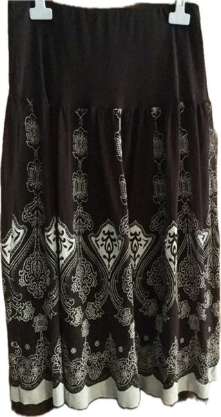 Falda midi estampada