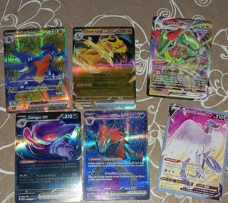 Cartas Pokémon Gengar EX, Charizard EX, Rayquaza V