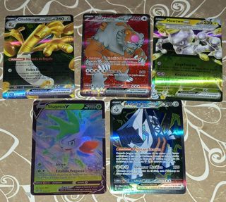 Cartas Pokémon Gengar EX, Charizard EX, Rayquaza V