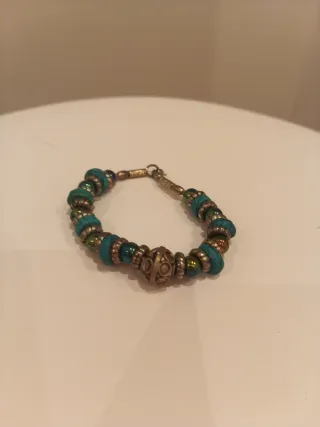 Pulsera piedras turquesa y azules