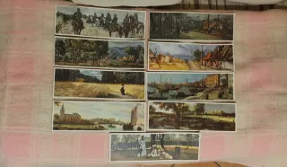 Set 9 stampe su carta telata