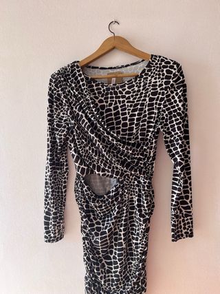 Vestido estampado manga larga