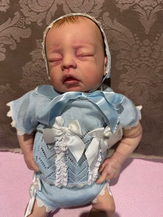 Muñeco Reborn Bebé Niño Azul