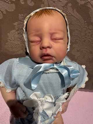 Muñeco Reborn Bebé Niño Azul