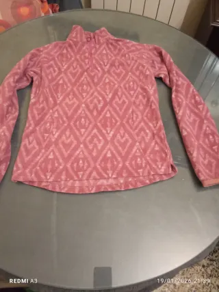 Sudadera rosa con estampado talla M