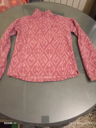 Sudadera rosa con estampado talla M