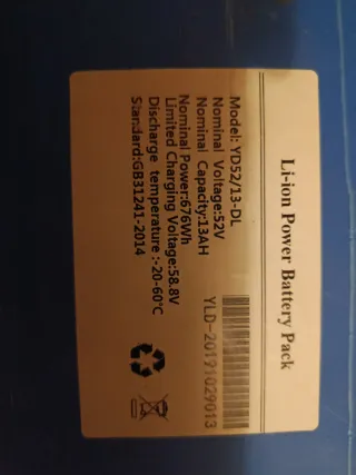 Despiece Patinete Skateflas 52V Batería 13Ah