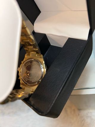 Reloj Hombre Dorado y Negro