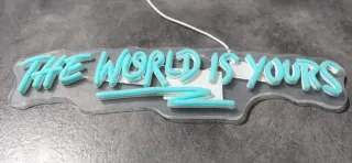 Lampada Neon Led "The World Is Yours"