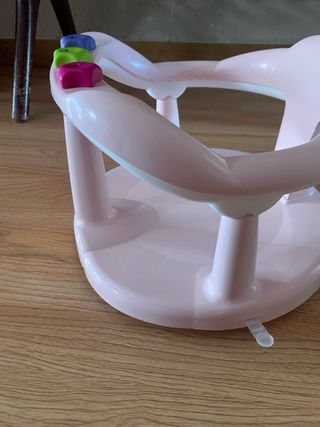 Asiento de baño para bebé rosa