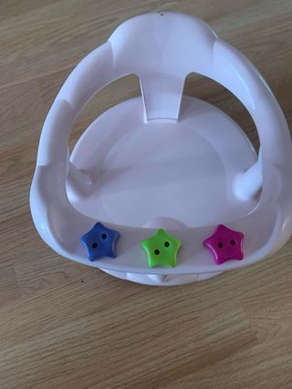 Asiento de baño para bebé rosa