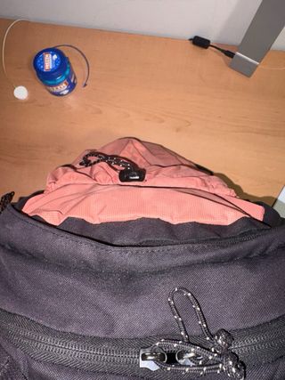 Mochila The North Face Negra y Rosa