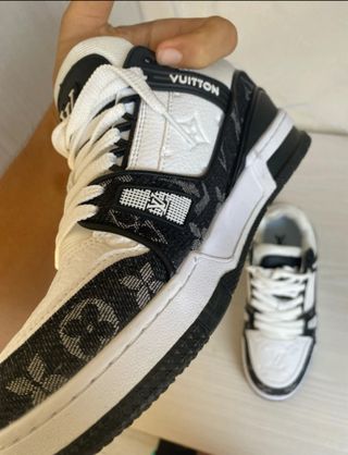 Scarpe Louis Vuitton Uomo Pelle Bianco Nero