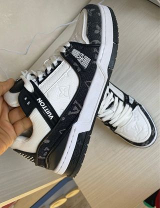 Scarpe Louis Vuitton Uomo Pelle Bianco Nero
