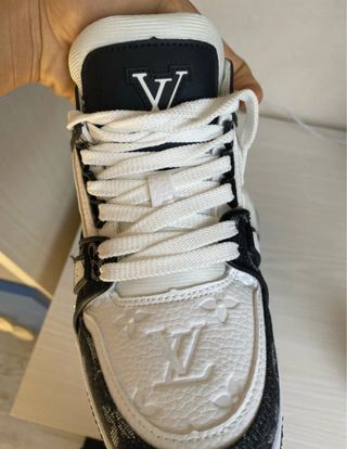 Scarpe Louis Vuitton Uomo Pelle Bianco Nero