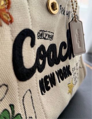 Bolso Tote Coach Dibujos Beige Multicolor