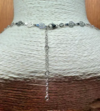 Collar Plata Ley Rodiada Filigrana