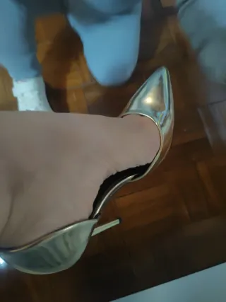 Zapatos de Salón Dorados