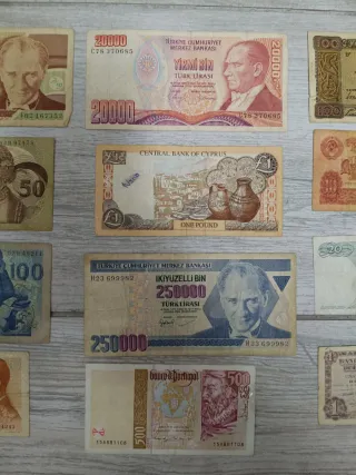 Lote Billetes Internacionales Usados