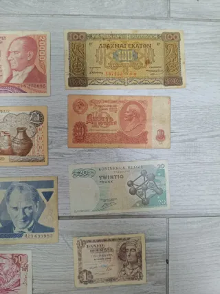 Lote Billetes Internacionales Usados
