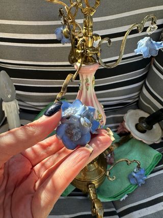 Lámpara de araña de cerámica y metal