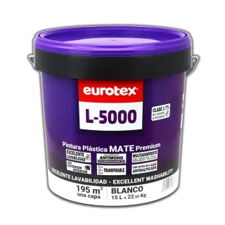 Pintura Plástica L-5000 Blanco Mate Eurotex
