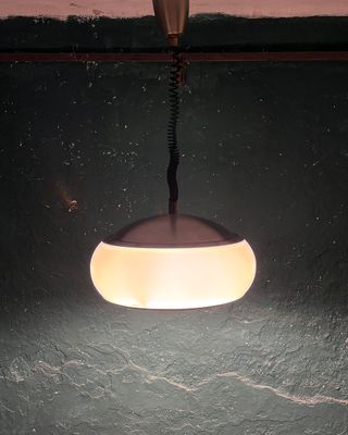 Lampadario Stilux Milano Anni '70 Vetro Metallo