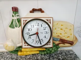 Reloj de cerámica vintage para cocina