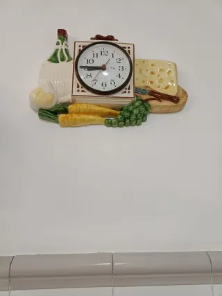 Reloj de cerámica vintage para cocina