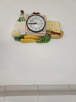 Reloj de cerámica vintage para cocina