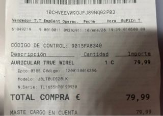 Auriculares JBL Tune Buds 2 Negro