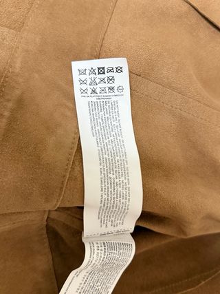 Chaqueta de piel tendencia ante, camel, M, Mango