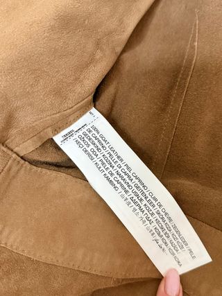 Chaqueta de piel tendencia ante, camel, M, Mango