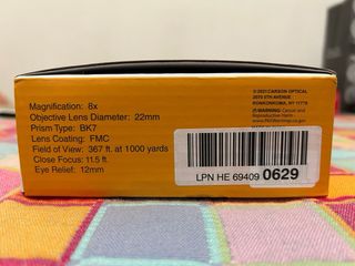 Binocolo compatto Carson Hornet 8x22 mm