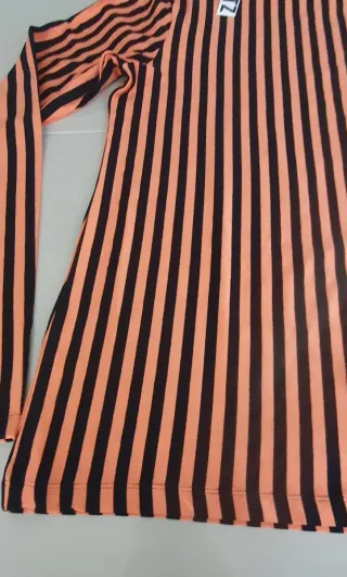 Top STIEGLITZ rayas naranja y negro
