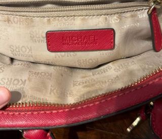 Bolso Michael Kors Rojo y Dorado