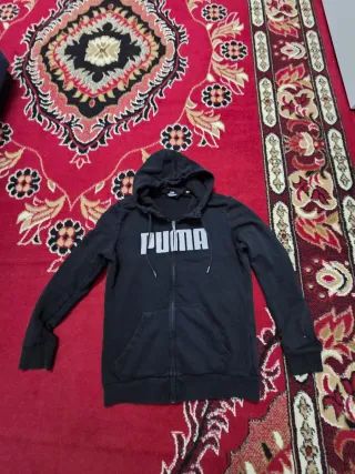 Felpa Puma con cappuccio donna nera