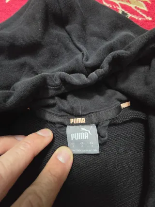 Felpa Puma con cappuccio donna nera