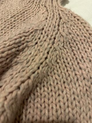 Jersey de lana rosa oversize