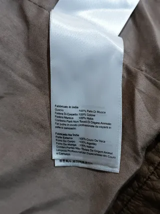 Timberland giacca vera pelle marrone M