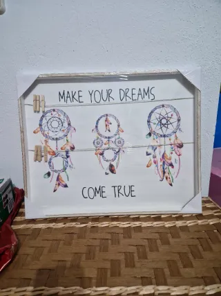 Cuadro Decorativo Atrapasueños Make Your Dreams