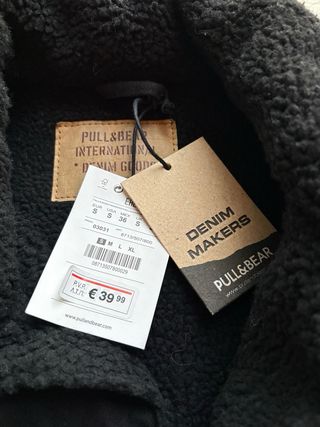 Chaqueta vaquera negra con forro