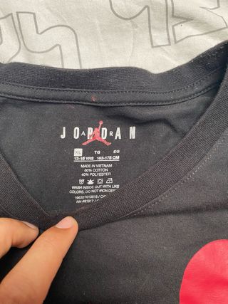 Maglietta Jordan uomo nera rossa