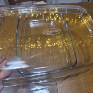 Juego de 2 fuentes de vidrio