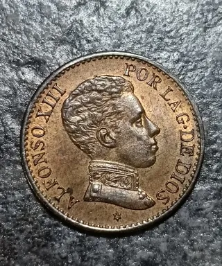 2x 1 Centesimo 1906 Spagna Alfonso XIII